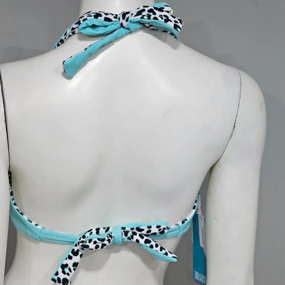 Coco Reef Verso Reversible Bra-Sized Twist-Front Bikini Top
